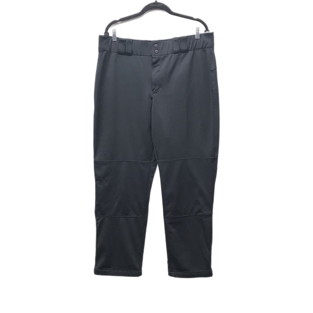 Under Armour Baseball Pants Loose Men's XL Straight Black Stretch Belted Logo